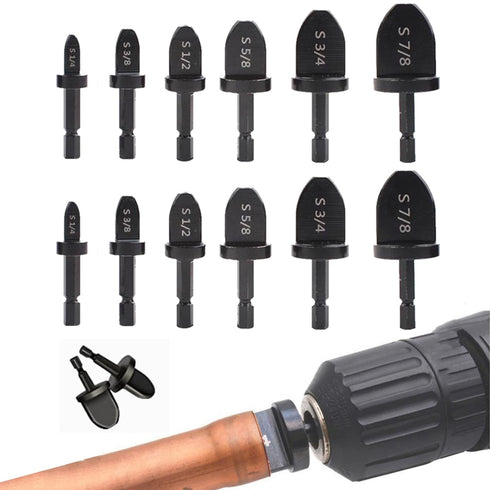 Swedge Tool HVAC Swaging Set - 12Pcs Copper Pipe Expander & Flaring Tool Bit Set for Precision Hand Tools