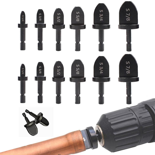 Swedge Tool HVAC Swaging Set - 12Pcs Copper Pipe Expander & Flaring Tool Bit Set for Precision Hand Tools