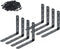 CJFNDFA 8Pcs Black L Brackets 5x5 Inch - Heavy Duty Corner Shelf Brackets
