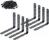CJFNDFA 8Pcs Black L Brackets 5x5 Inch - Heavy Duty Corner Shelf Brackets