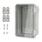 ABS Plastic Dustproof Waterproof IP65 Junction Box, Hinged Shell Electrical Project Enclosure with Clear Cover
