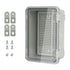 ABS Plastic Dustproof Waterproof IP65 Junction Box, Hinged Shell Electrical Project Enclosure with Clear Cover