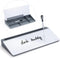 Varhomax Glass Desk Whiteboard with Storage, Memo Desktop Dry Erase Board for Home Office and School Supplies