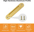 Oval Recessed Sliding Door Pulls, 4PCS Matte Gold Aluminum Alloy Handles with Screws for Sliding Doors Cabinets