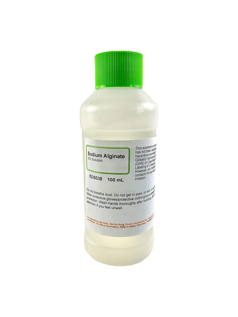 ALDON Innovating Science Sodium Alginate 2% Solution, 100mL, Laboratory Grade for Casting & Gelling