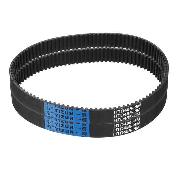 uxcell 2pcs HTD-5M Rubber Timing Belt: 97 Teeth, 485mm Pitch Length, 20mm Width, 3.6mm Height