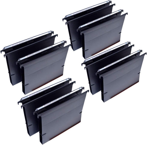 Ultimate Office MagniFile Extra-Capacity Hanging File Folders, Letter Size, 1" Box-Bottom, Set of 8 with Bungee Cord