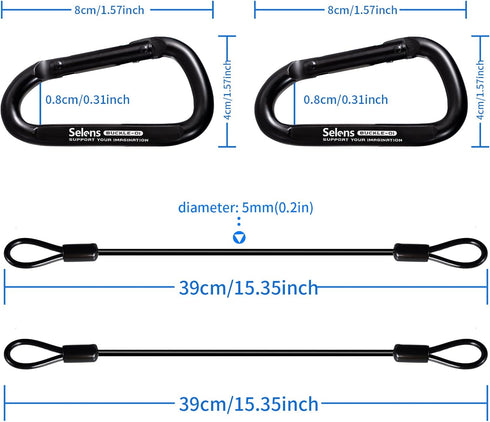 Selens Electrical Tape Holder - Quick Lock Steel Clip with 15" Hanging Rope for Photography and Film Production