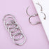 HAUTOCO 100 Pcs Loose Leaf Binder Rings, 0.75 Inch Nickel Plated Metal Rings for School Home Index Cards
