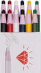 Office 4 All Diamond Peel-Off China Markers, Assorted Pack of 12, Glass, Cellophane, Vinyl, Metal, Skin