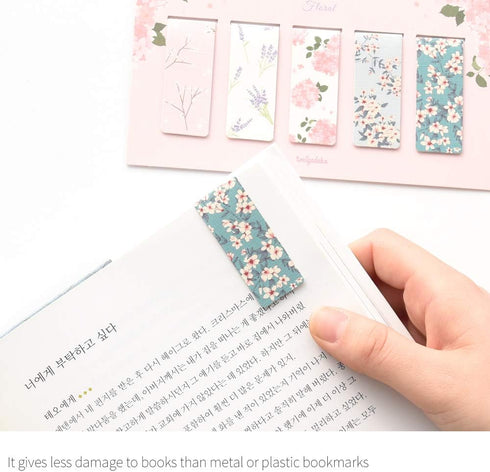 Monolike Floral Magnetic Bookmarks, Set of 5