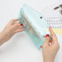 Cash Envelope Wallet with 6pcs Divider and 2pcs Tab Stickers - Reusable Budget Envelopes, Blue Glitter PVC Organizer