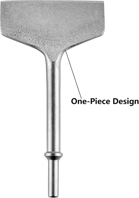 Firecore 4-inch Wide Air Chisel Bit, 0.401 Inch Shank Tile & Thinset Scaling Chisel for Wall and Floor Scraper