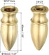 1.6" 2 Set 1/4-27 PATIKIL Tall Brass Lamp Finials Cap Knob, Lamp Screw Holder Tapped for Table and Floor Lamp Shade