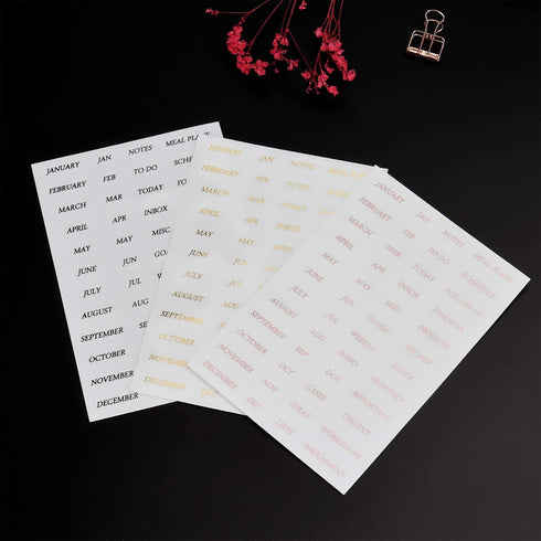 Multibey A5 Dividers - 6-Tabs with Tab Sticker Labels, 6-Ring A5 Plastic Binder Index Dividers, Translucent Set of 6