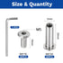 Jiahezhi 30 Sets M5 20mm x Stainless Steel Furniture Joint Connector Bolts & Cap Nuts Assortment Kit, Flat Hex Socket