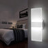 12W 6000K Dimmable Plug(1 Pack) ChangM Modern LED Acrylic Wall Sconce Cool White Up Down Lamp for Bedroom Corridor