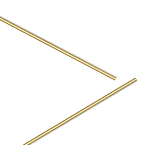2 PCS 14 Inches 1/4 Brass Solid Round Rod, 1/4 Inch Diameter, 14 Inches Length