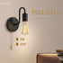 1-Light E26 Bulb Pull Chain Wall Light Fixture Wall Sconce with On Off Switch Hardwired Black Wall Sconces Indoor