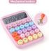Mechanical Pushbutton Calculator, 12 Digit Large LCD Display, Big Buttons Easy to Press, Colorful Candy Calculator,