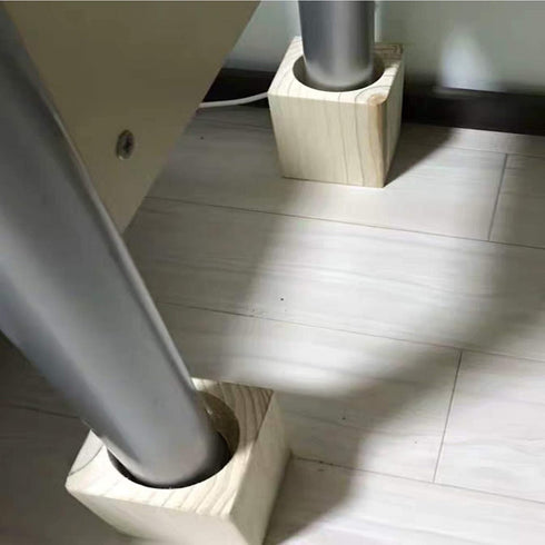 KDDEON Set 4 Legs,24 (13cm,Inner 4.5cm) of Solid Wood Furniture Raised Legs,Round Slotted Bed Sizes,Wood Color