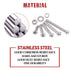 Hilitchi 300-Piece M4 Phillips Pan Head Screws Bolt Nut Lock Flat Washers Assortment Kit, 304 Stainless Steel