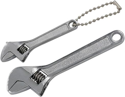 2pcs 2.5 inch + 4 inch Mini Size Adjustable Wrench, Silverl Small Spanner Nut Wrench Repair Tool