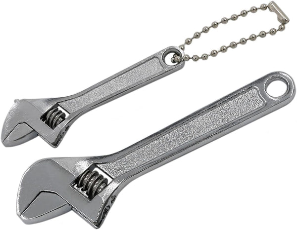 2pcs 2.5 inch + 4 inch Mini Size Adjustable Wrench, Silverl Small Spanner Nut Wrench Repair Tool