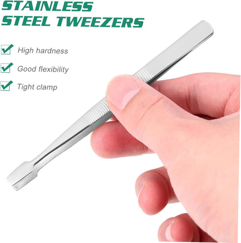 2pcs Stamp Tweezers, Philately Tool for Collectors