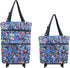 EmHangzz Folding Shopping Bag with Wheels, Small Rolling Folding Grocery Cart on Wheels,