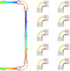 PAUTIX 12mm Connectors 10pcs L-Shaped/Corner(Right) Connectors,Solderless Terminal Extension Connection for 3-Pin RGB
