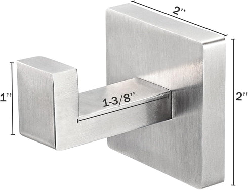 IBosins 4 Pack Towel Hooks, Heavy Duty Stainless Steel Hand Towel Holder for Bathroom, Living Room, Kitchen Closet