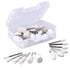 AUSTOR 24 Pieces Wool Felt Mounted Mandrel Set with 2 Shaped and 6 Sizes Polishing Buffing Wheel Bits for Dremel Rotary