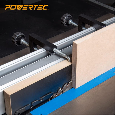POWERTEC 71004V Universal Fence Clamp, 2 PK for Table Saws, Router Tables, Drill Press Tables