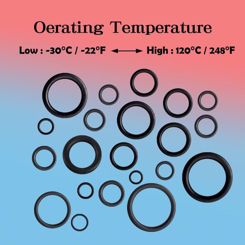 1280 Pcs Rubber O-Ring Assortment Kit with Pick and Hook Set for Pressure Washer Faucet Plumbing (OD 6mm-28mm)