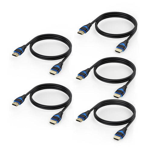 4K HDMI Cables 3FT 5-Pack, HDMI Cord 3 Foot High Speed HDMI