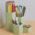 Pencil Holder Pen Cup Makeup Brush Holder, Desktop Organizer Storage Case Stationery Organizer with 4 Compartment for School Home Office Supplies