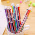 Hutou 0.5mm 6-in-1 Multicolor Ballpoint Pen - 6 Colors Retractable for Kids Party Favors (12 Pack)