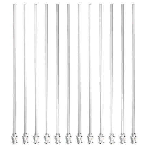 PATIKIL 12Ga x 5.9 Inch Stainless Steel Dispensing Needle Tips, 12Pcs Blunt Tips Luer Lock for Thick Glue Ink Lab