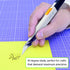 Utility Knife, DAT Series-X Portable Box Cutter with Fine Point Arts and Crafts Blade, 10 Blade Pieces (White)