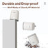 Mini Countertop Trash Can with Press Type Lid, 1.5 L / 0.40 Gal Wastebasket Dispenser, 3 Rolls of Trash Bags (White)