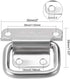 XMHF 2 Inch Pull Ring Handle - Stainless Steel Foldable Boat Hatch Latch Cabinet Lifting Ring Pull Handle (Pack of 2)