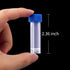5ml Plastic Test Tubes with Screw Caps - Small Vial Storage Container for Lab, 50pcs