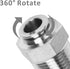 Push to Connect Fitting - 304 Stainless Steel Male Straight 3/8" Tube OD x 1/2" NPT (Pack of 5)