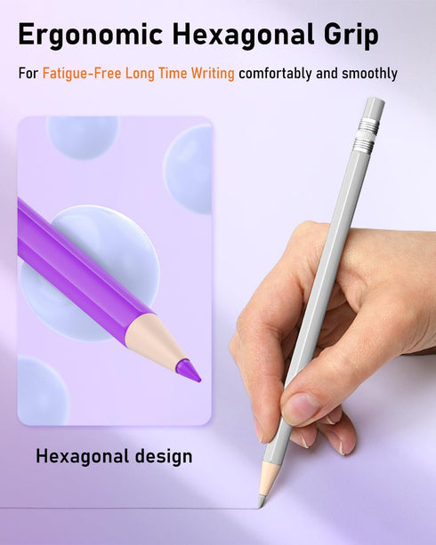 Four Candies Mechanical Colored Pencils, Erasable with Sharpener and Bag, Aesthetic Drafting Tools, 2.6mm, 36Pcs