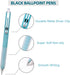 Linbsunne Ballpoint Pens Medium Point 1mm Black Ink Work Pen with Super Soft Grip Ball Point Pen for Men Women Retractable Office Pens (Silver Clip-12 pcs) by Linbsunne