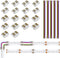 BTF-LIGHTING FCOB 6Pin 12mm Connector Kit, 10pcs Corner Connector, 8pcs Solderless Connector, 5pcs 24AWG Extension Wires