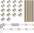 BTF-LIGHTING FCOB 6Pin 12mm Connector Kit, 10pcs Corner Connector, 8pcs Solderless Connector, 5pcs 24AWG Extension Wires