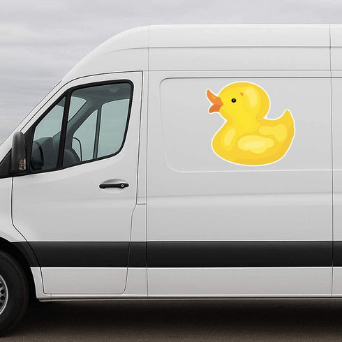 Azeeda (DW00166776) 'Bath Toy Duck' White Premium Vinyl Decal Sticker Waterproof, Durable & Easy to Apply - Ideal