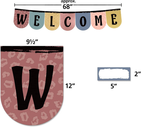 Teacher Created Resources Welcome Bunting Bulletin Board, Wonderfully Wild (TCR6677)